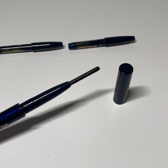 NEW Estee Lauder #01 JET BLACK Automatic Eye Pencil Duo with 2 NEW refill HTF - Picture 4 of 7